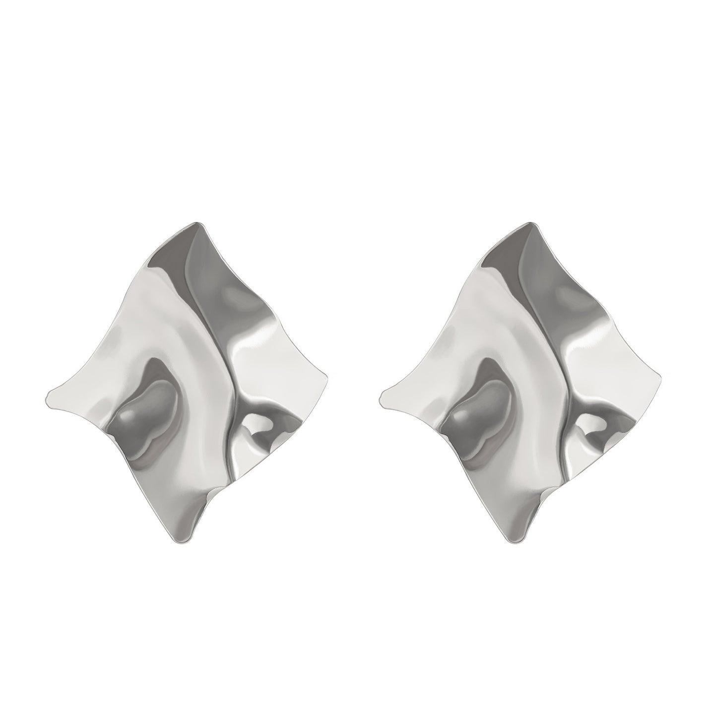 Women's Trendy Geometric Irregular Exaggerated Mirror Temperament Earrings