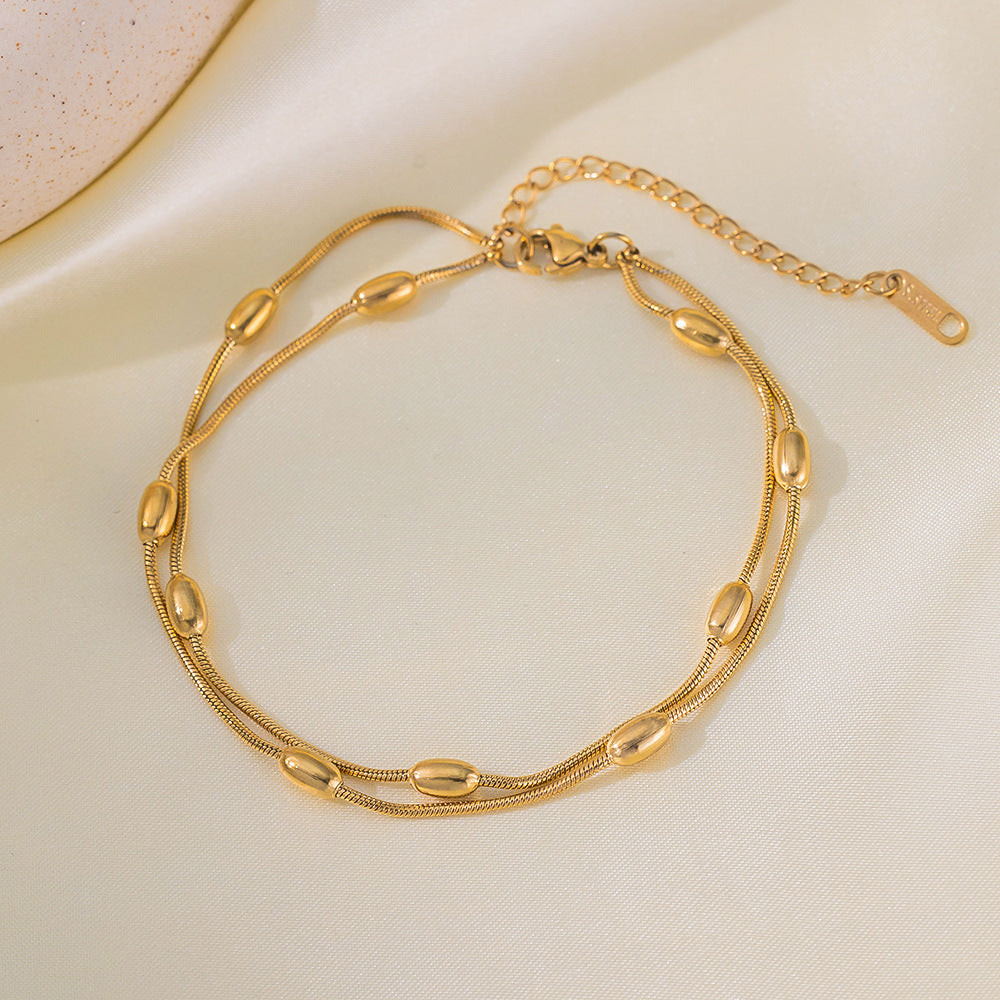 Women's Steel High-grade Gold Does Not Fade Anklets