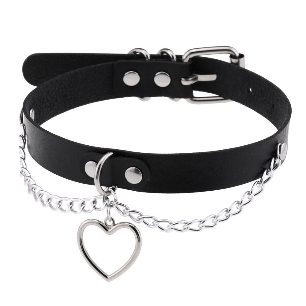 Heart-shaped Clavicle Classic Peach Heart Neck Band Collar