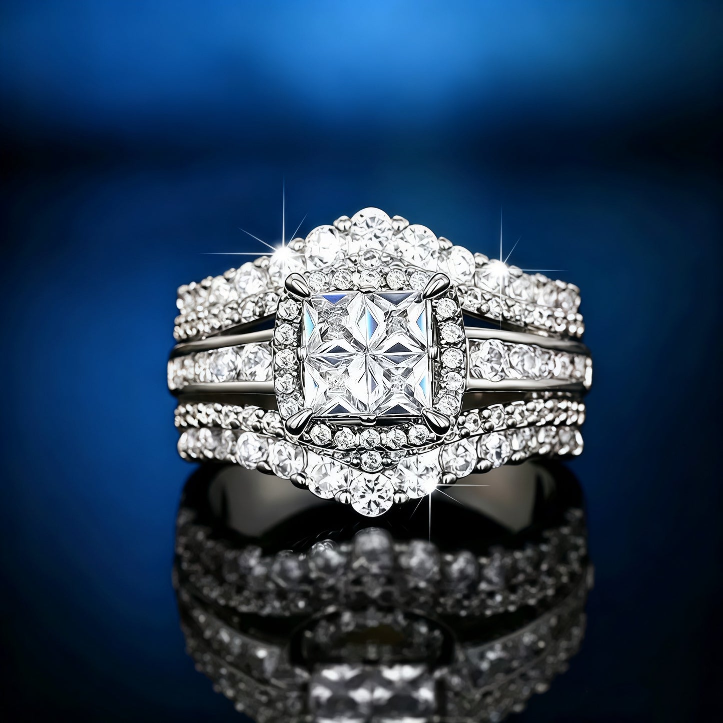 Men's Ya Zircon Personality Trend Luxury Fashion Ring