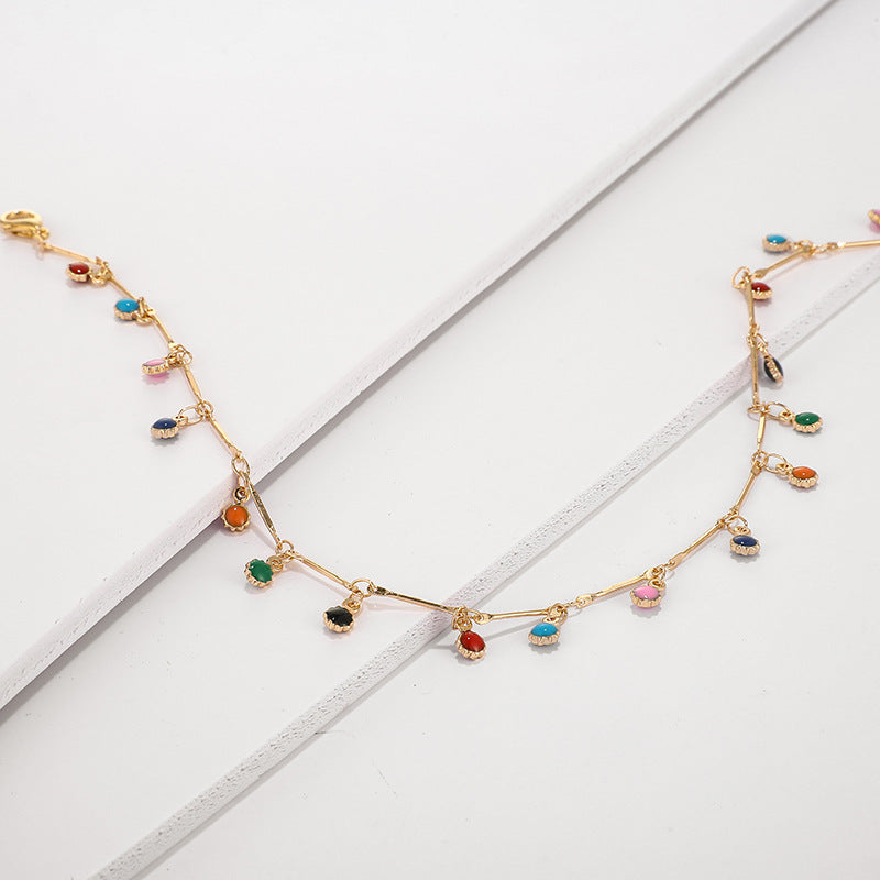 Candy Color Tassel Female Versatile Small Collar