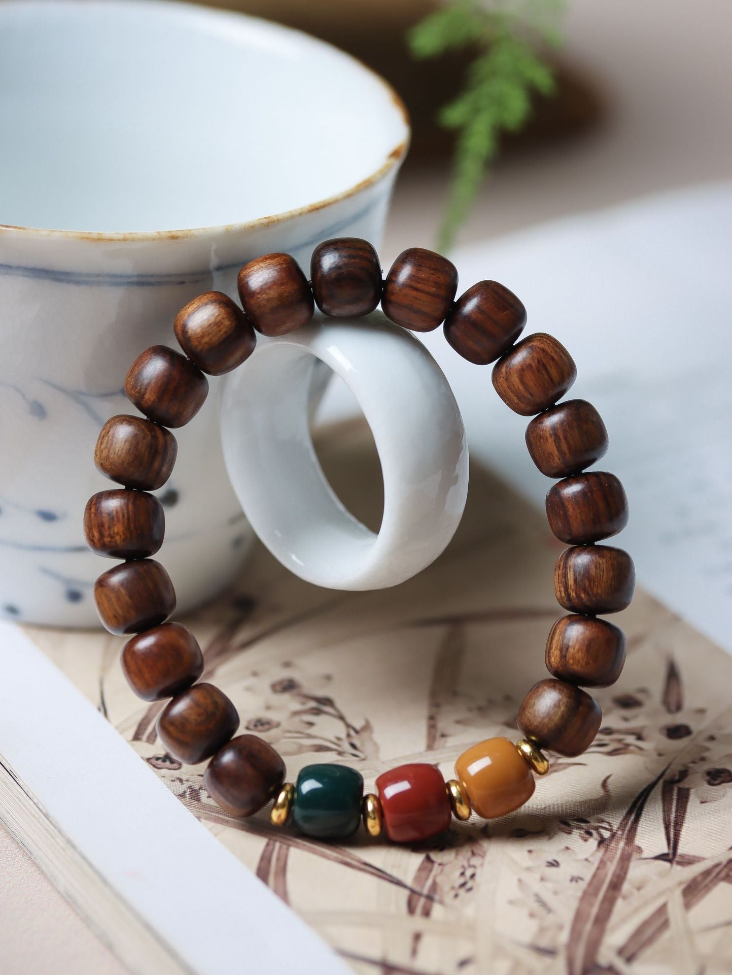 Women's & Men's Blackwood Bamboo Beads Wooden Cultural Artifact Bracelets