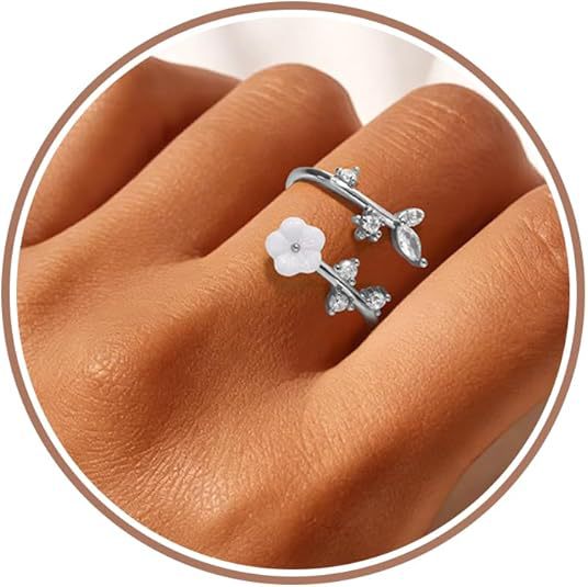Rhinestone Simple Female Niche Design Switchable Index Finger Light Luxury Ring