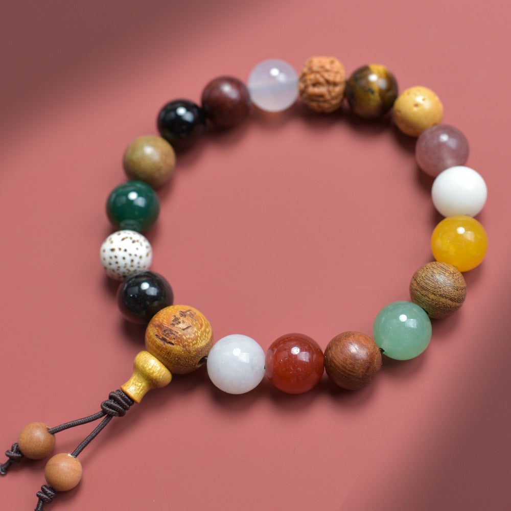 Seed Bodhi Female Eighteen Prayer Beads Charm Bracelet