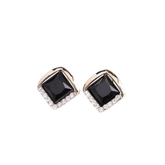 Diamond Square Light Luxury Versatile Exquisite Earrings
