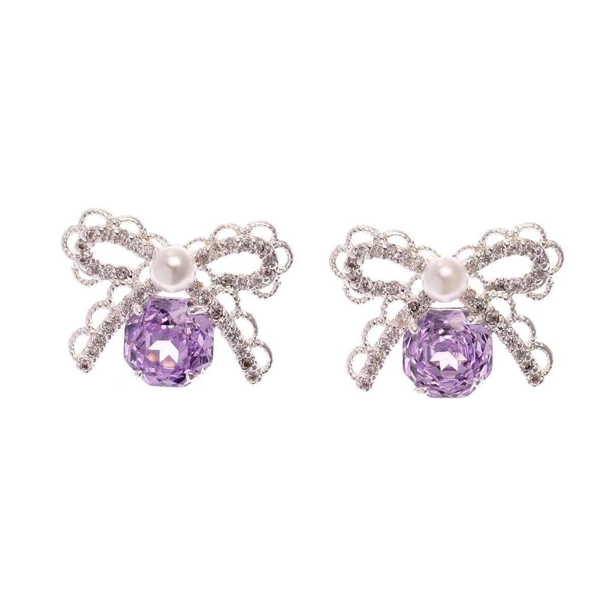 Summer Colorful Millennium Rose Cut Zircon Light Luxury Earrings