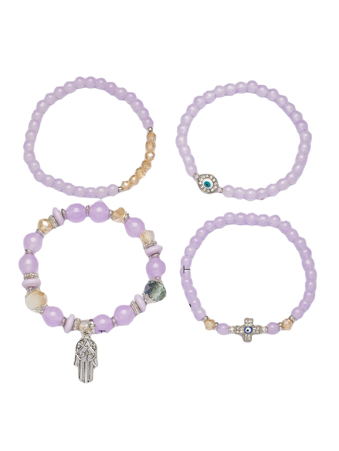 Cross Eye Palm Beads String Fashion Bracelets