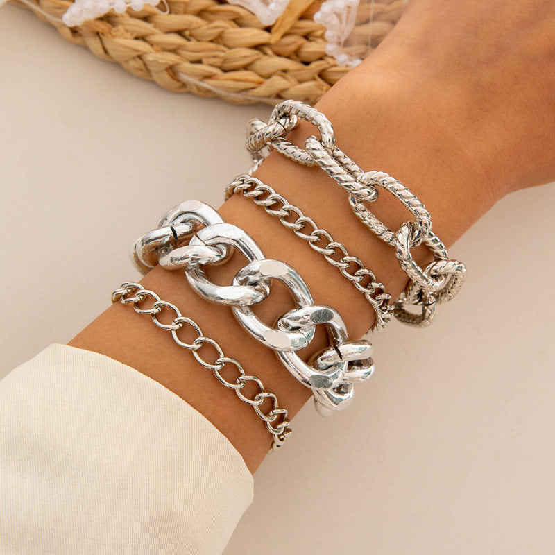 Popular Durable Line Geometric Exaggerated Open-ended Bracelets