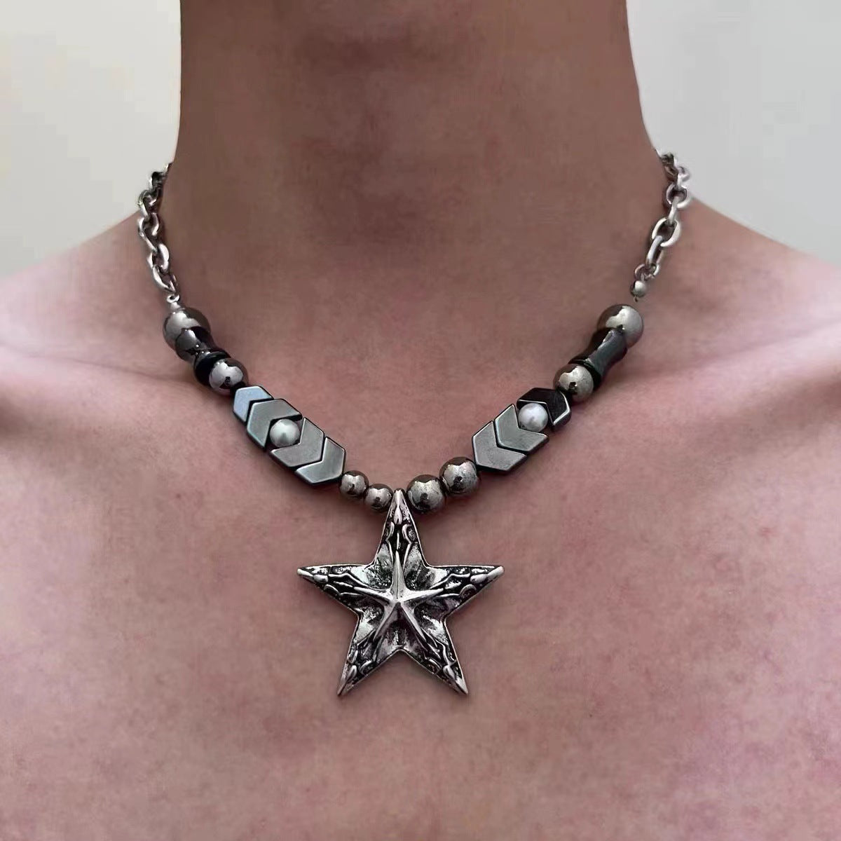 Men's Punk Street High-grade Clavicle Chain Asian Culture Necklaces