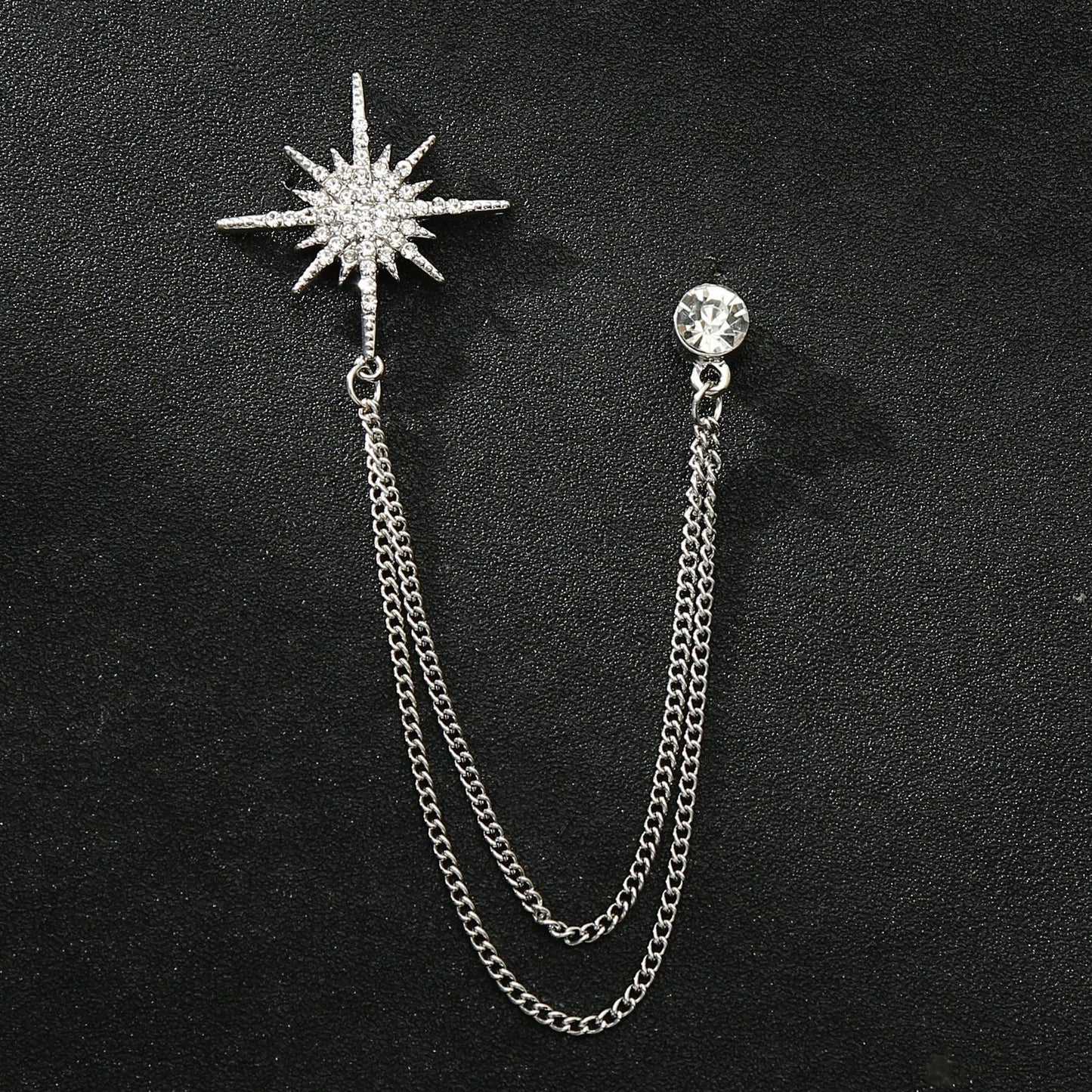 Men's Collar Pin Five-pointed Star Corsage Simple Brooches