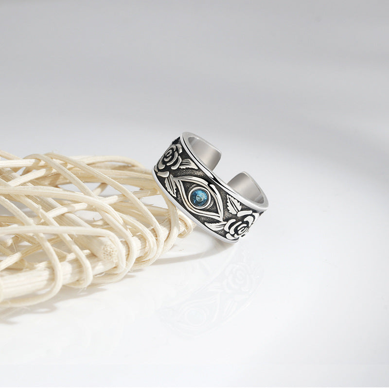 Men's Horus Eye Trendy Open Hip Hop Index Ring