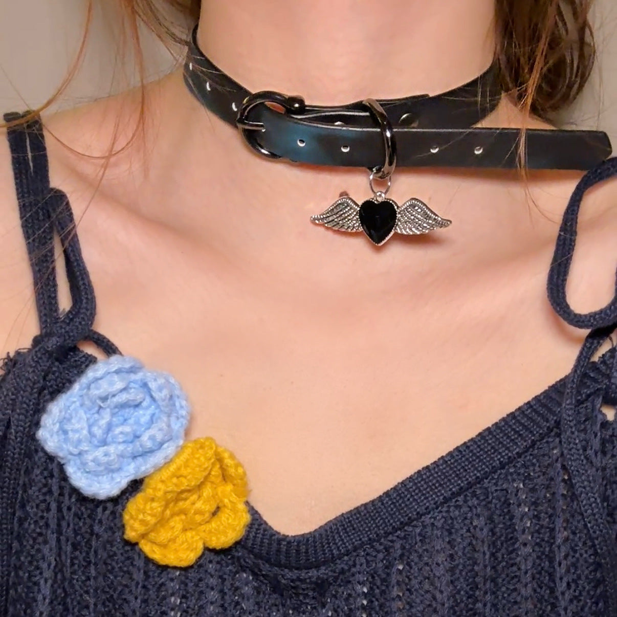 Women's Warm Color Changing Leather Hot Senior Clavicle Collar