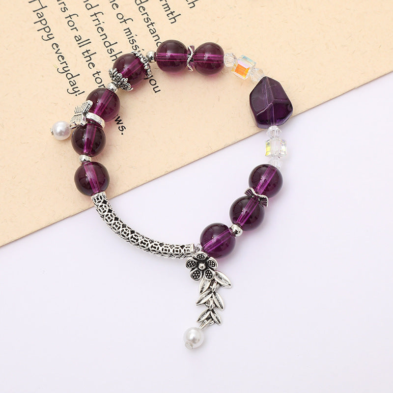Graceful Crystal Super Moonstone Couple Girlfriends Bracelet