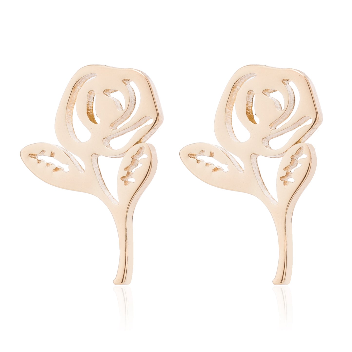 Women's Stainless Steel Geometric Gesture Love Heart Stud Earrings
