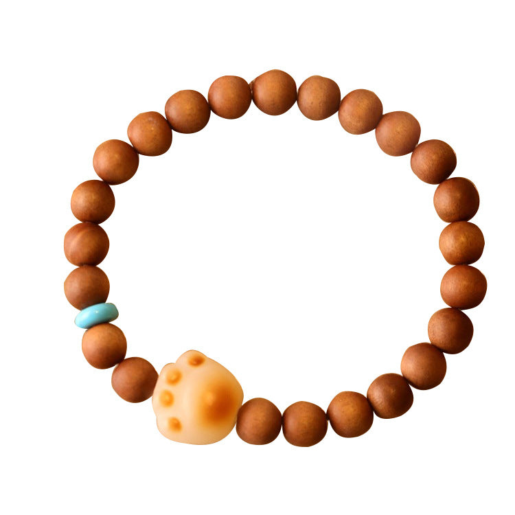 Flavor Cat's Paw Natural Fragrance Old Peach Wood Female Charcoal Bracelet