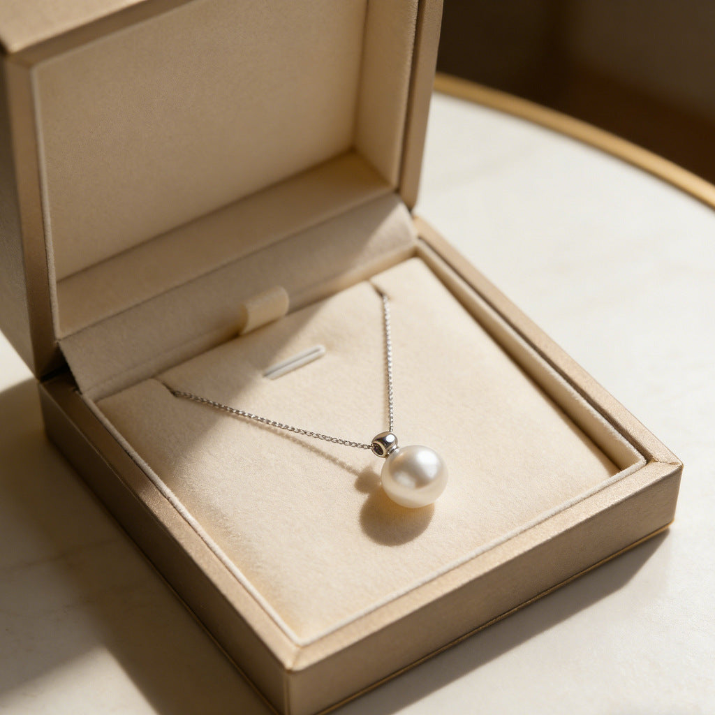 Natural Sterling Sier Pearl Light Luxury Clavicle Chain Niche High-grade Necklace