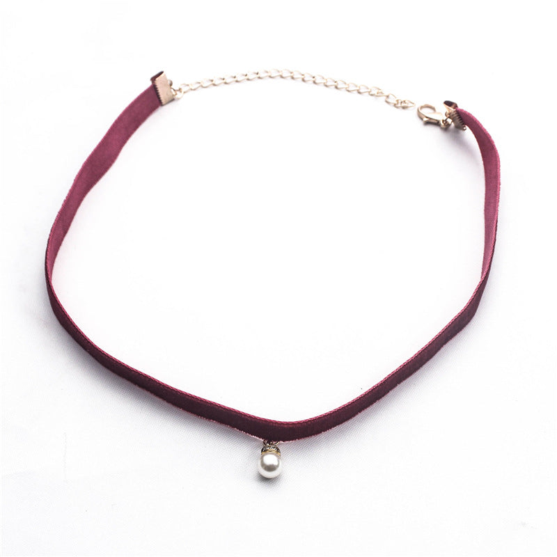 Female Dark Simple Fairy Temperamental Short Neck Collar