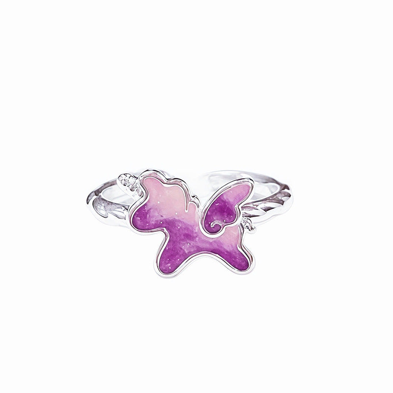 Women's The Debris Small Artistic Design Sweet Index Rings