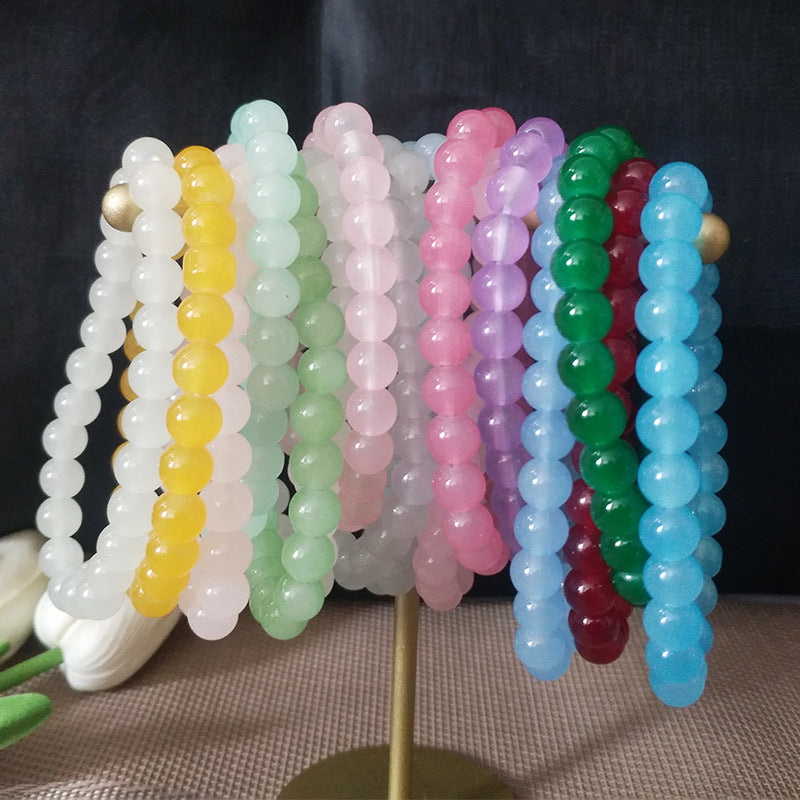 Beaded Female Glass Bead Hand Toy Pliable Bracelets