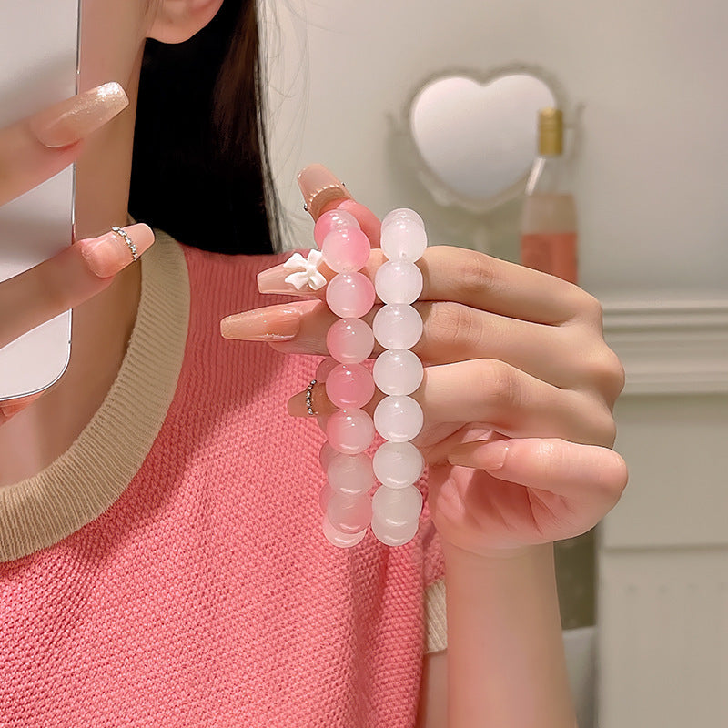 Toy Pliable Temperament Bodhi Seed Blush Gradient Color Bracelets