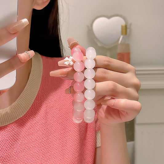 Toy Pliable Temperament Bodhi Seed Blush Gradient Color Bracelets