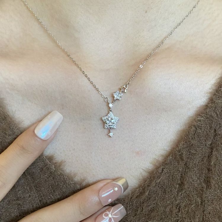 Rhinestone Female Niche Advanced Design Light Necklace