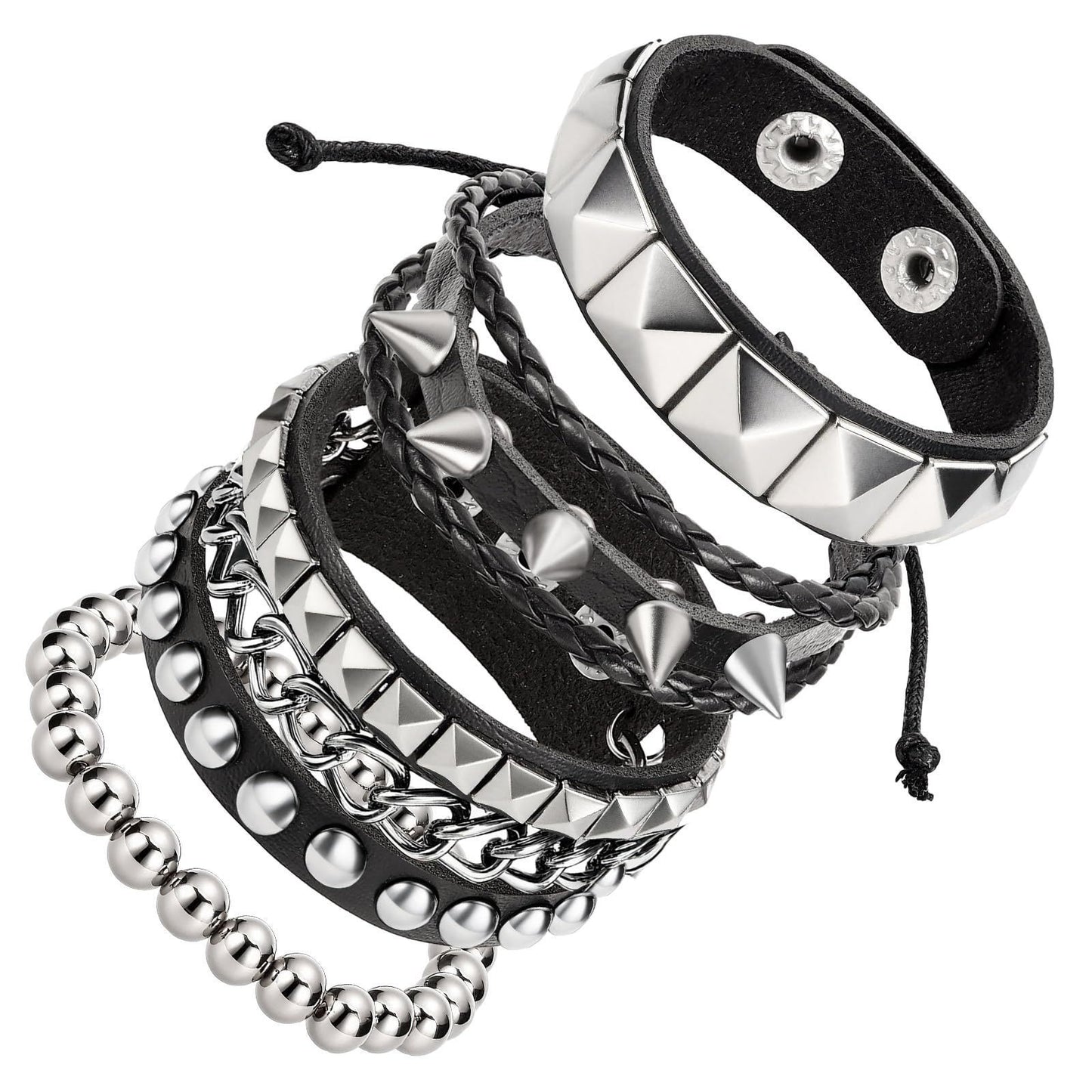 Men's Punk Chain Personality Hip Hop Rivet Bracelets