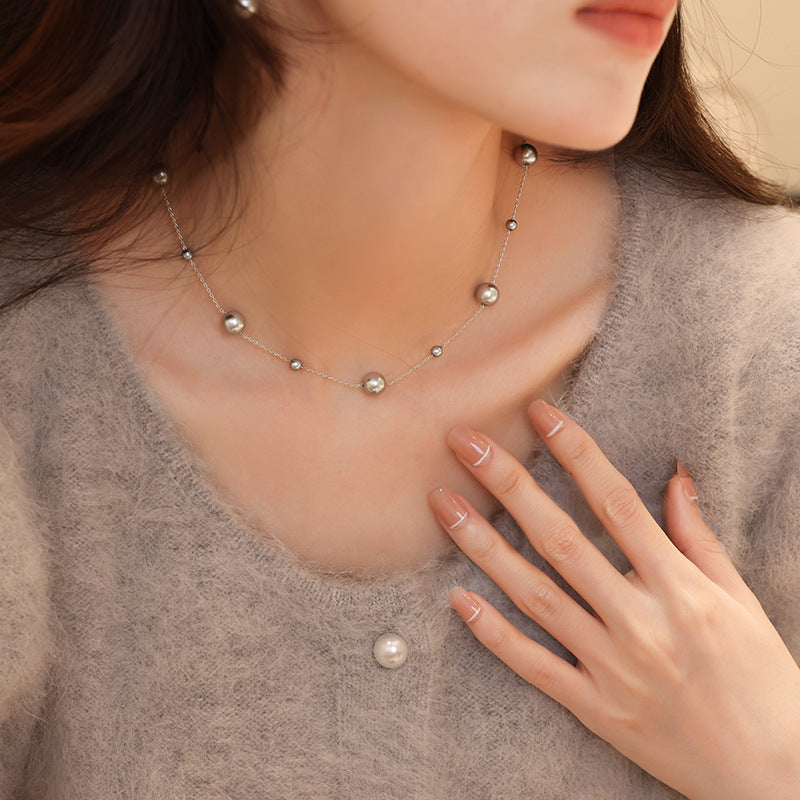 Starry Beads Multiple Ways To Wear Light Luxury Minority High-grade Necklace