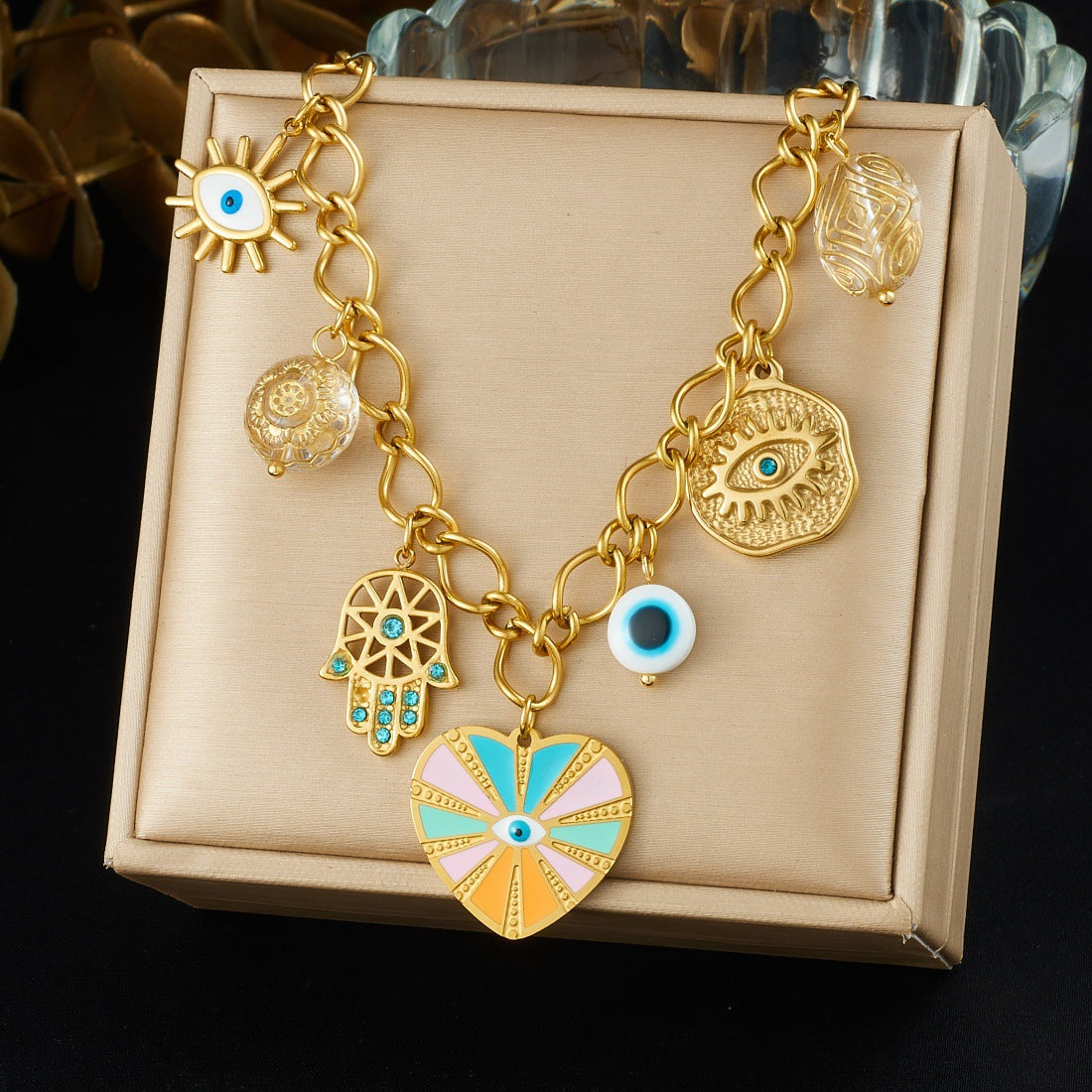 Women's Retro High-grade Personalized Dripping Gold-plated Necklace