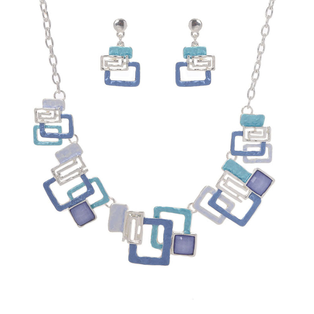 Women's Drop Oil Design Painting Geometric Square Rings
