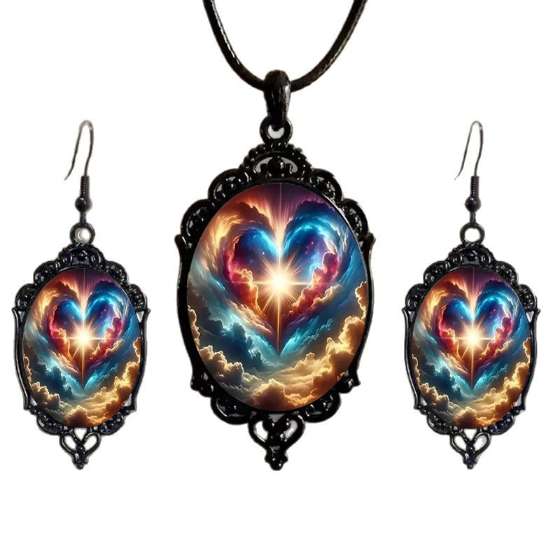 Fashion Elegant Glass Suite Romantic Gift Jewelry Set