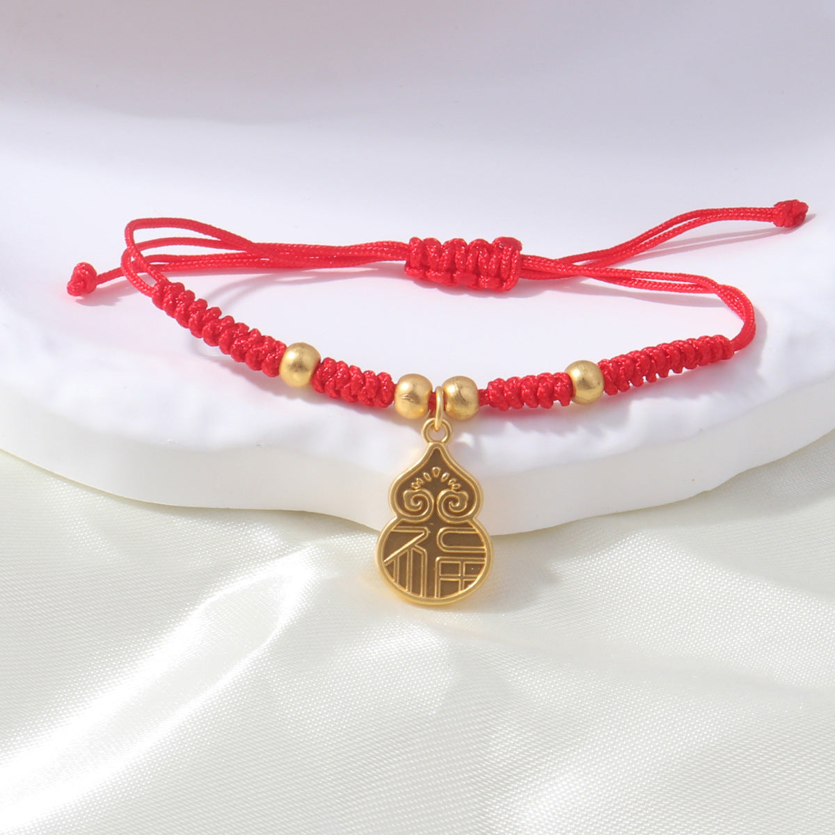 Braided Red Rope Auspicious Language Butterfly Fortune Cat Safe Joy Bracelets