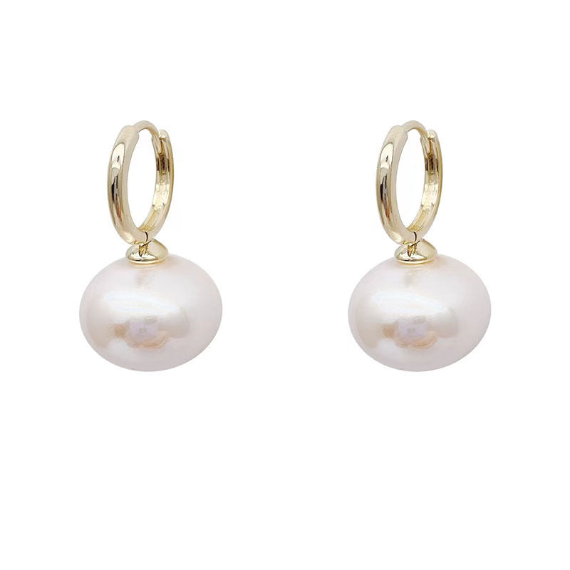 Women's Light Luxury Pearl Ear Clip French Minority High-grade Stud Earrings