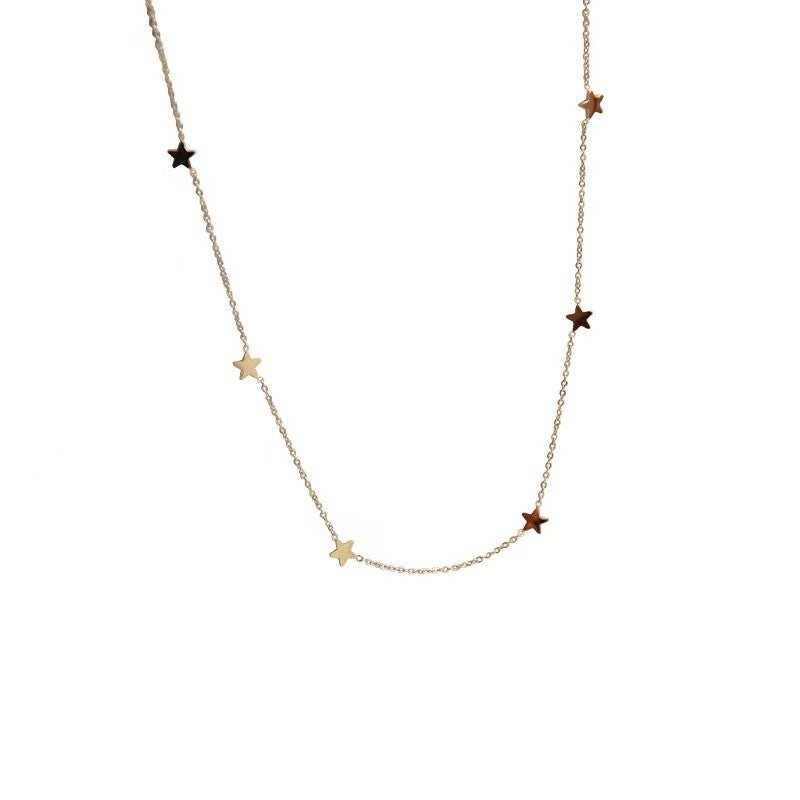 Of Small Stars Cute Pentagram Niche Temperament Clavicle Necklace
