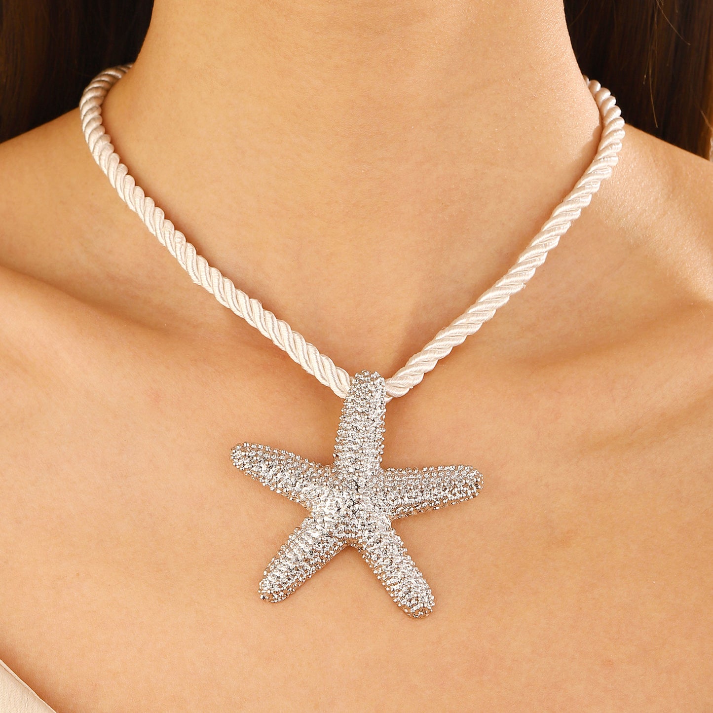 Beach Double Layer Starfish Three-piece Fashion Suit Female Summer Earrings