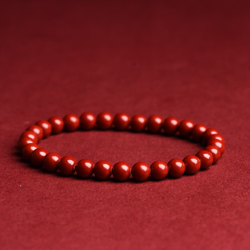 Women's & Men's Cinnabar Purple Gold Sand Single Circle Simple Buddha Beads Light Bracelet