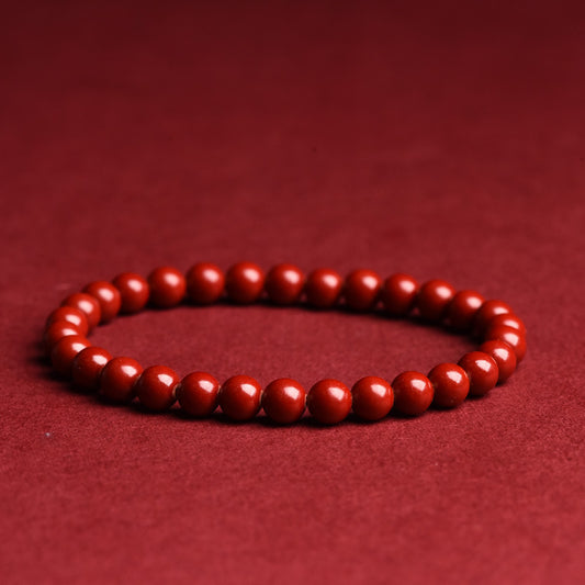 Women's & Men's Cinnabar Purple Gold Sand Single Circle Simple Buddha Beads Light Bracelet