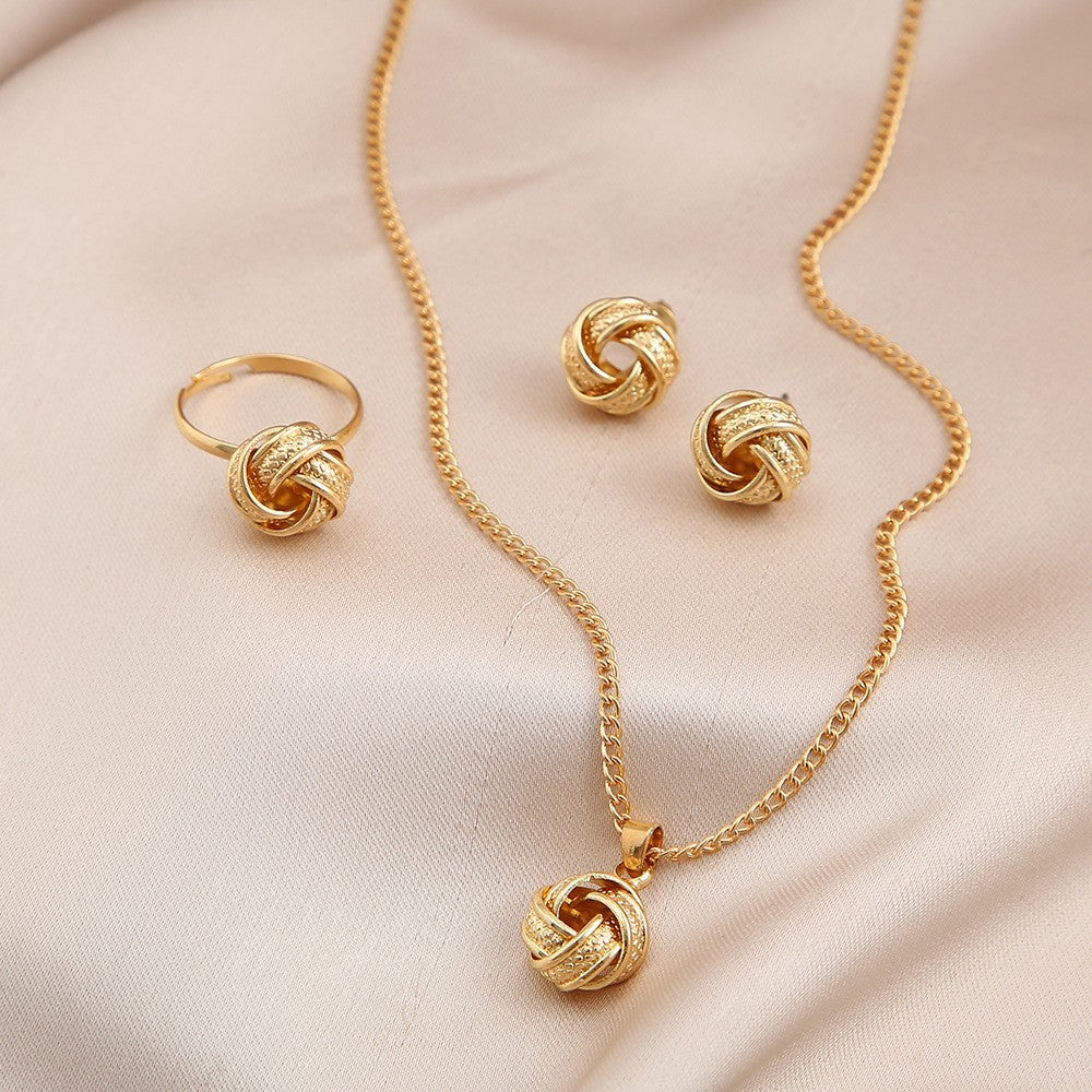 Dignified Sense Of Design Light Luxury Imitation Jewelry Set