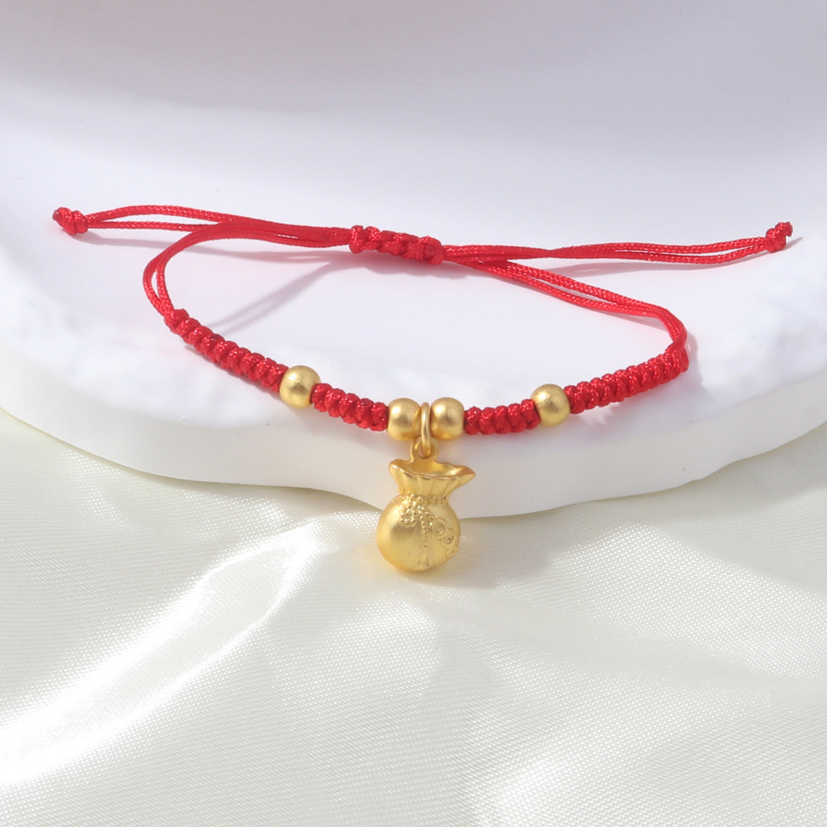 Braided Red Rope Auspicious Language Butterfly Fortune Cat Safe Joy Bracelets