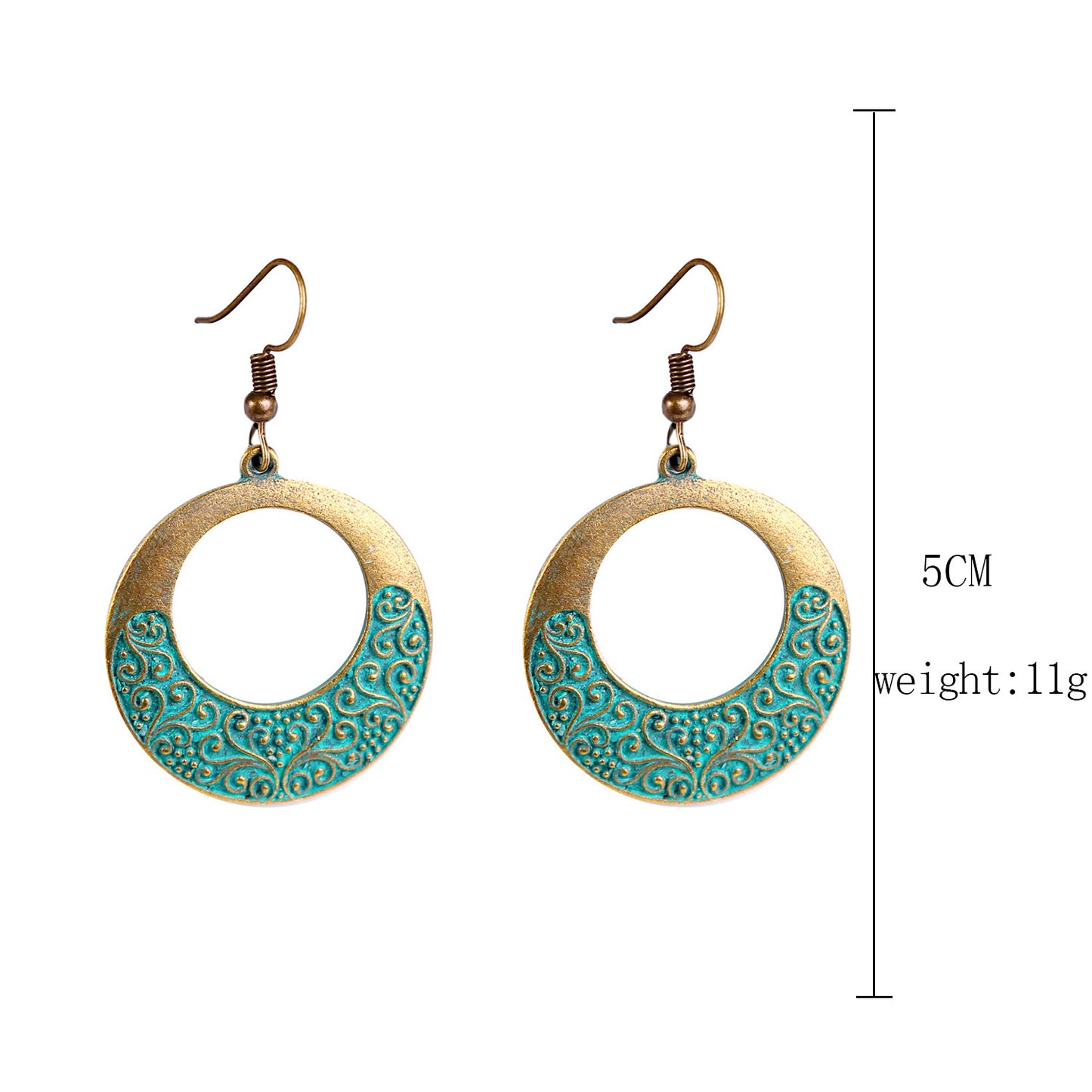 Women's Turquoise High-grade Retro Ethnic Style Fashion Earrings