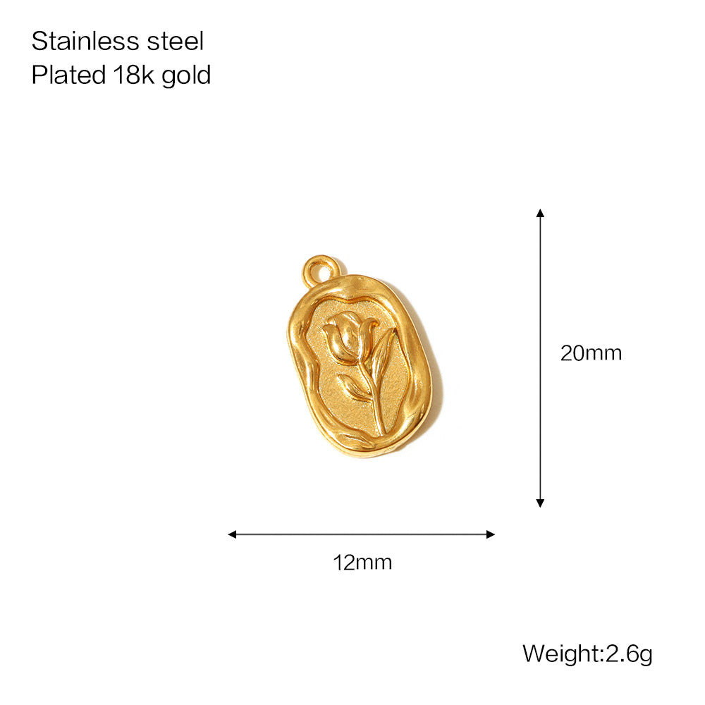 Versatile Women's Stainless Steel Gold-plated Bow Jewelry Accessories