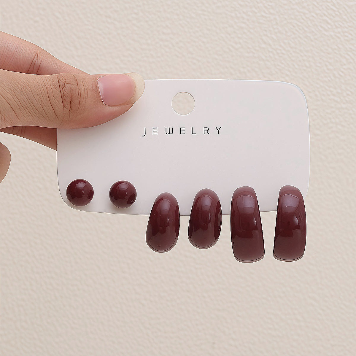 Women's Red Acrylic Water Drop Geometry Type Boutique Trendy Sets Of Earrings