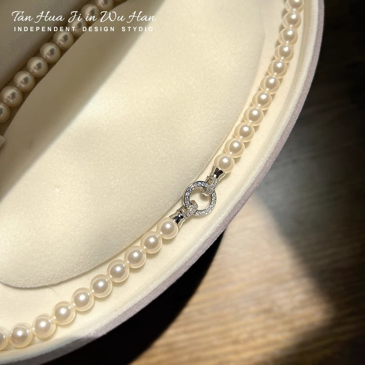 Pearl Light Luxury Minority High-grade Diamond Necklaces