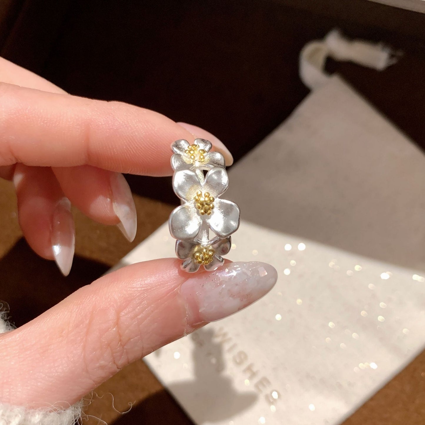 Female Sweet Fashion Graceful Personality Open Versatile Mori Index Ring