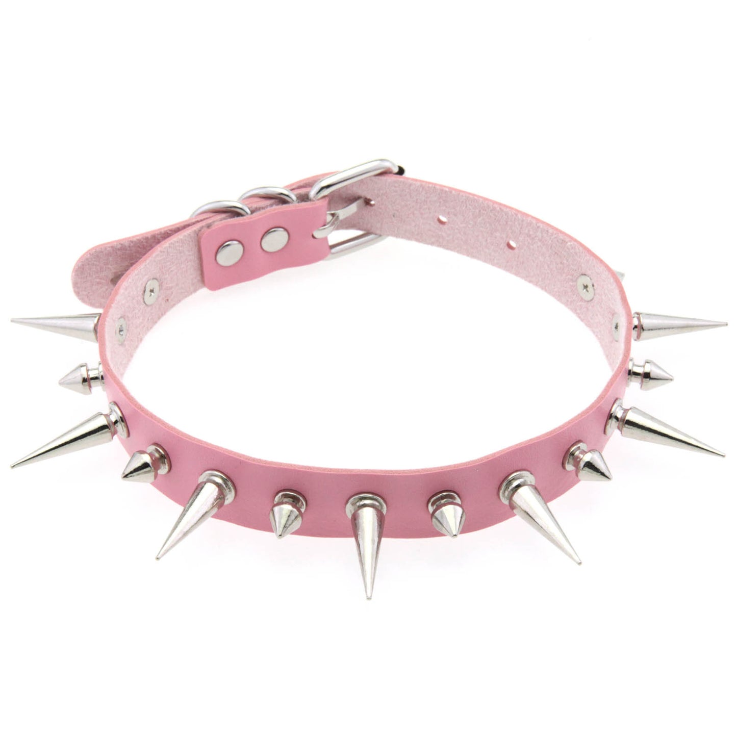 Style Punk Leather Nail Neckband Clavicle Necklaces