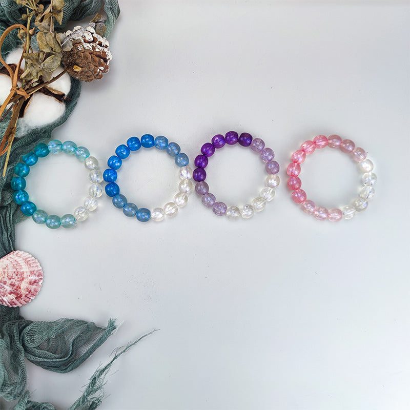 Children's Gradient Luminous Starry Sky Around Finger Plate Toy Pliable Temperament Bracelets