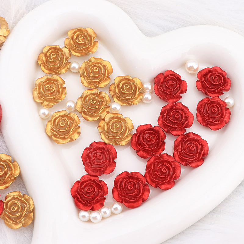 Rose Making Phone Shell Stickers Cream Jewelry Accessories