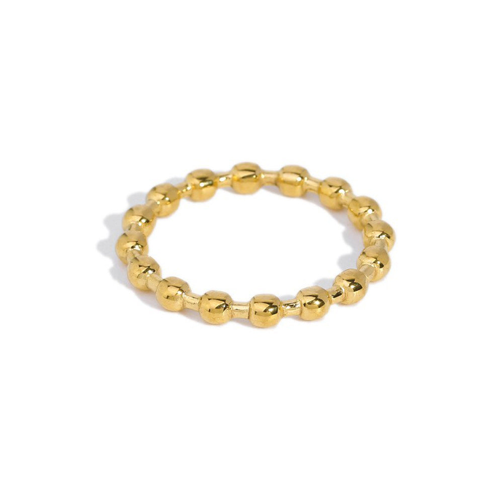 Simple Style Stainless Steel Gold-plated Bamboo Rings