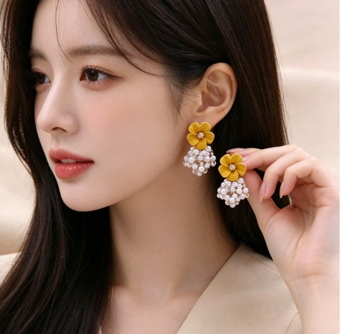 Women's Diamond For Chic Elegant Fresh Sweet Stud Earrings