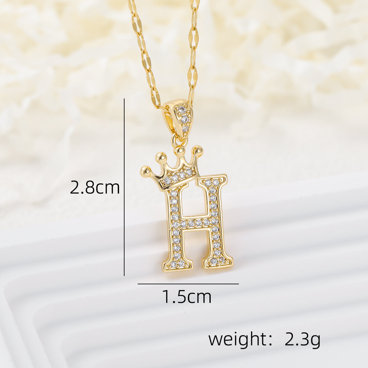 Casual Crown Letters Diamond Fashionable Female Necklace